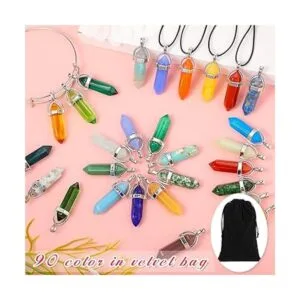 90 colgantes de cristal hexagonales de curación de chakras_7