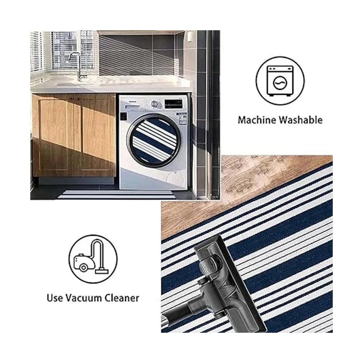 Alfombra de algodón lavable a mano de 3 x 5 pies color_4