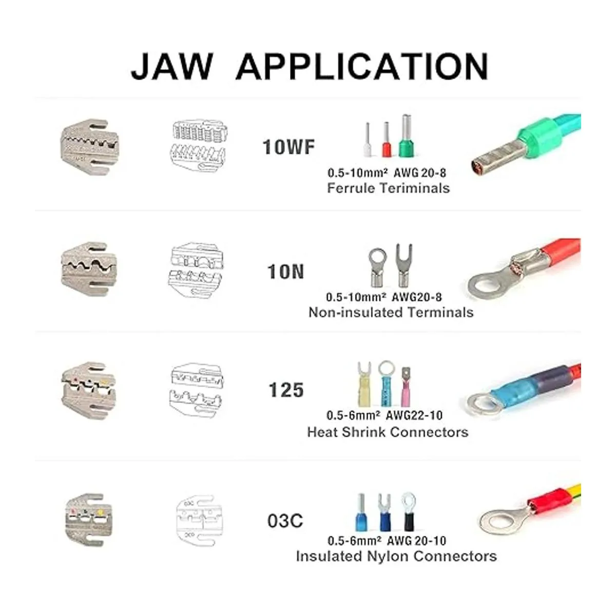 KF CPTEC Juego de herramientas de crimpado 5 piezas kit_5