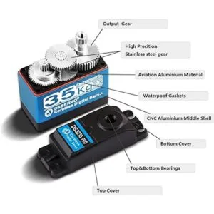 ZOSKAY Servo RC de 77.2 lbs PRO sin núcleo servo de metal_3
