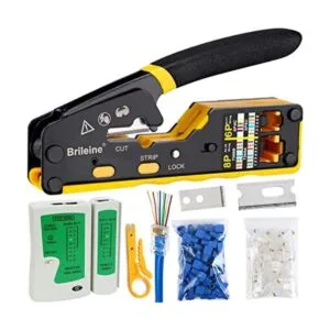 Brileine RJ45 Kit de herramientas de crimpado de paso a_1