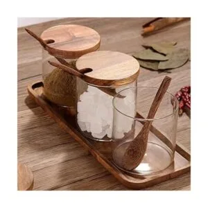 Paquete de 3 tarros de condimentos de vidrio transparente_4