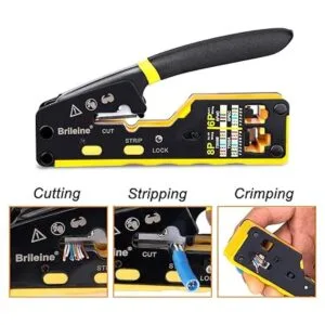 Brileine RJ45 Kit de herramientas de crimpado de paso a_2