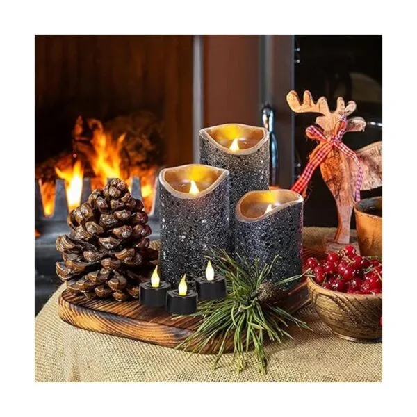 Furora LIGHTING Decoraciones de Halloween velas negras_2