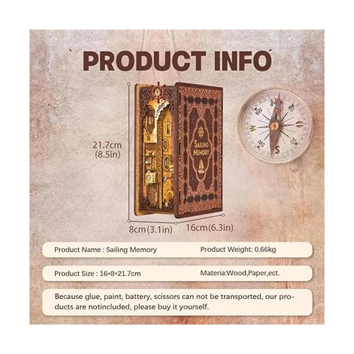 Cutefun Kit de rincón de libros de bricolaje kit de_4