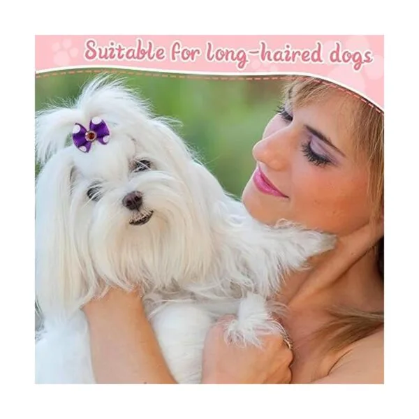 Reginary 300 lazos para perros lindos lazos para el pelo_7