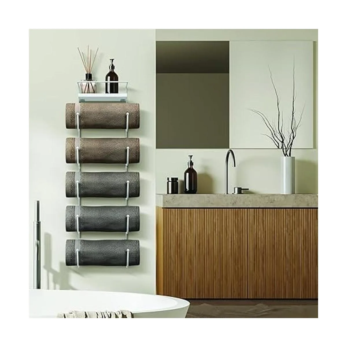 Sorbus Toallero para baño estante de organización de_3