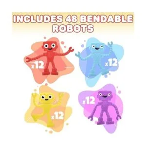 ArtCreativity Mini robots flexibles juego de 48 juguetes_2