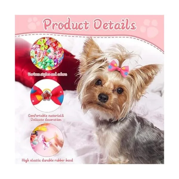 Reginary 300 lazos para perros lindos lazos para el pelo_3