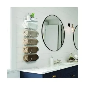 Sorbus Toallero para baño estante de organización de_5