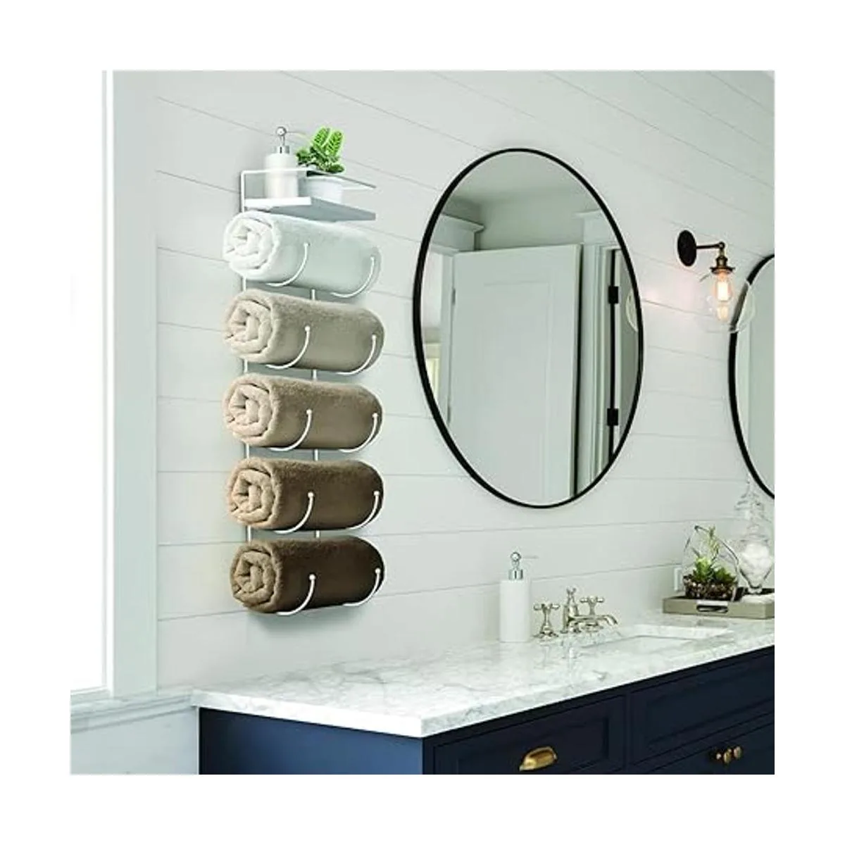 Sorbus Toallero para baño estante de organización de_5