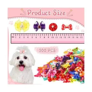 Reginary 300 lazos para perros lindos lazos para el pelo_2