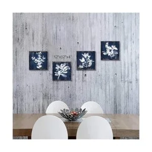 Hardy Gallery Lienzo botánico blanco para pared pintura_3