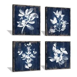 Hardy Gallery Lienzo botánico blanco para pared pintura_1