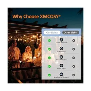 XMCOSY Tira de luces inteligentes para exteriores luces_5