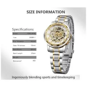 Reloj de pulsera mecánico retro steampunk con diamantes de_4