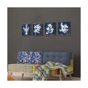 Hardy Gallery Lienzo botánico blanco para pared pintura_5