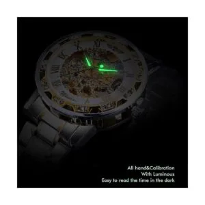 Reloj de pulsera mecánico retro steampunk con diamantes de_6