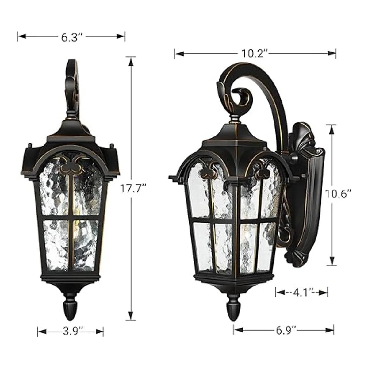 DEWENWILS Luces de pared para exteriores lámpara vintage_7