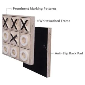 JEVERGN Juego grande de 12.6 pulgadas juego de mesa de_4