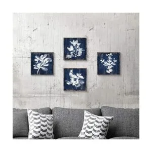 Hardy Gallery Lienzo botánico blanco para pared pintura_4