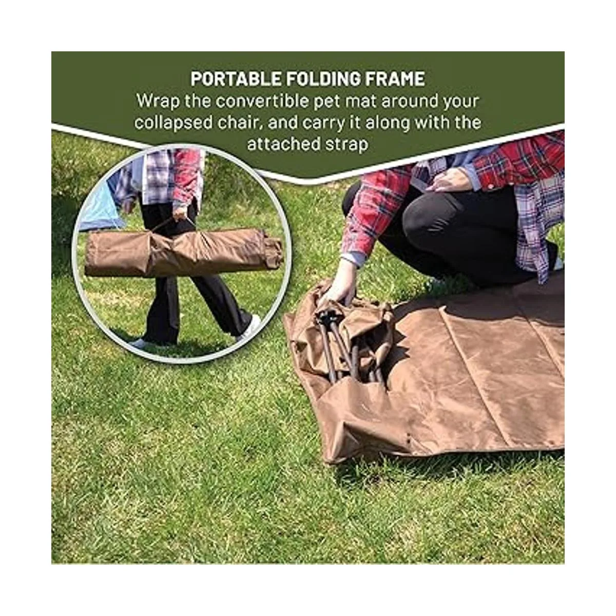 Timber Ridge Tapete plegable para mascotas cuádruple y_6