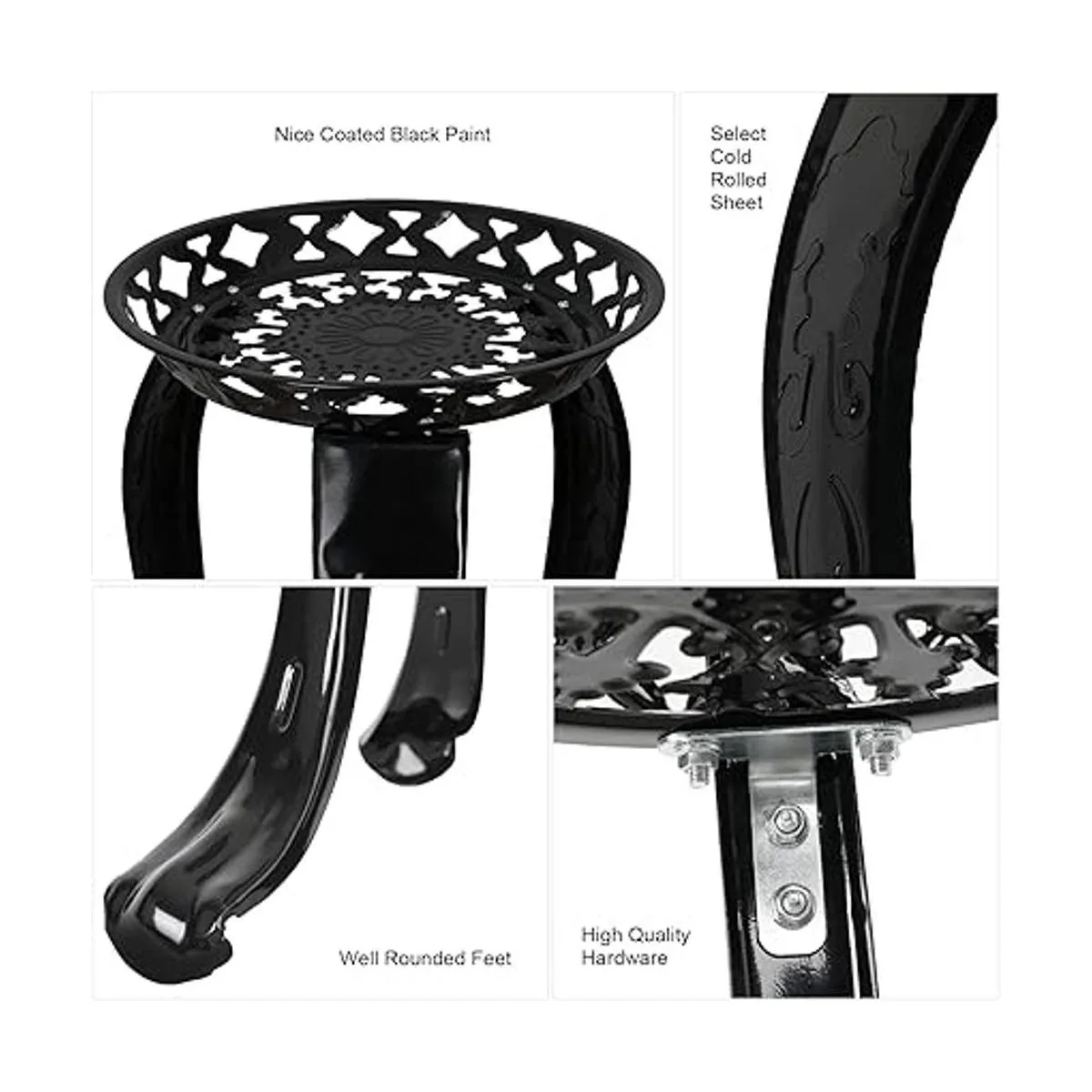 Ufine Soporte de metal para plantas de 2 niveles para_5