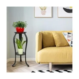 Ufine Soporte de metal para plantas de 2 niveles para_2