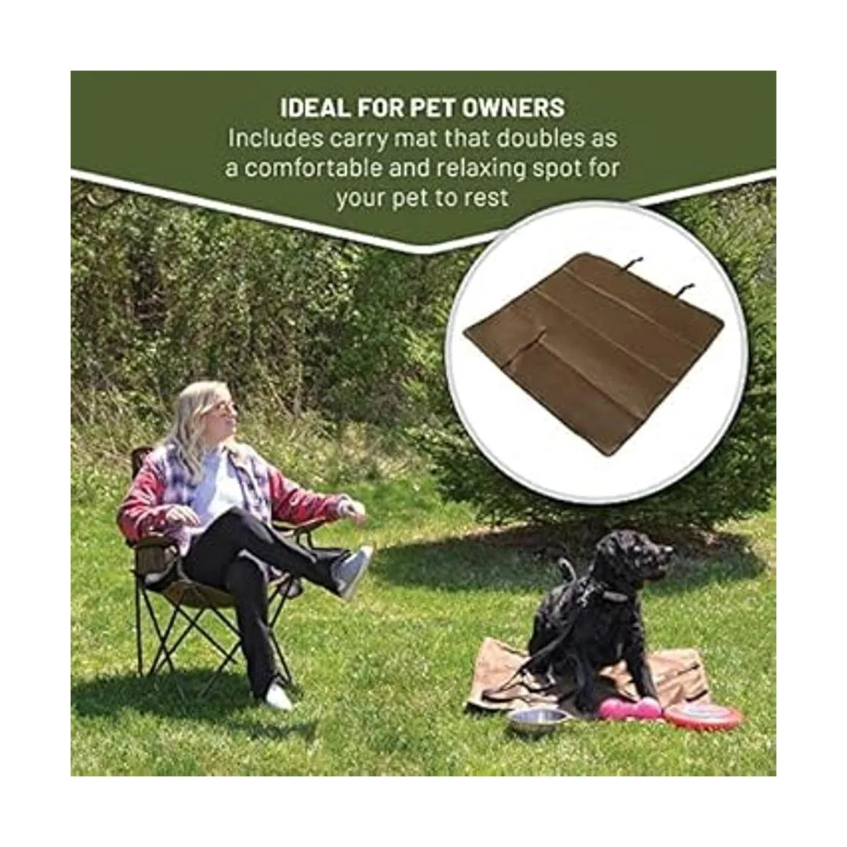 Timber Ridge Tapete plegable para mascotas cuádruple y_2