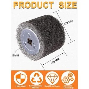 SHITIME Cepillo de alambre de acero inoxidable de 4.7 x 4_6