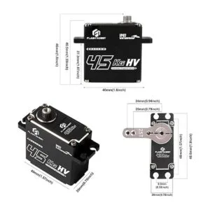 FLASH HOBBY Servo sin núcleo de 99.2 lbs 8.4 V de alto par_4