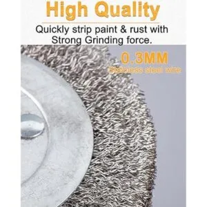 SHITIME Cepillo de alambre de acero inoxidable de 4.7 x 4_2