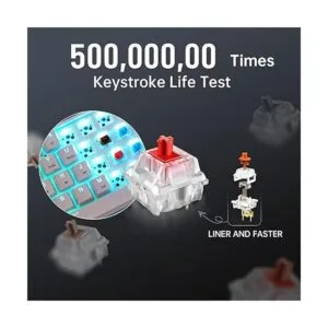 Targeal Teclado mecánico para juegos 60 61 teclas_2