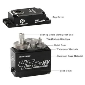 FLASH HOBBY Servo sin núcleo de 99.2 lbs 8.4 V de alto par_3