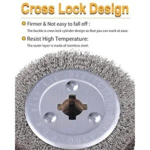 SHITIME Cepillo de alambre de acero inoxidable de 4.7 x 4_5