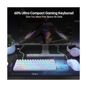 Targeal Teclado mecánico para juegos 60 61 teclas_4