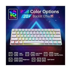 Targeal Teclado mecánico para juegos 60 61 teclas_3