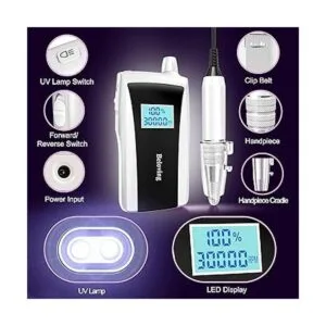 Beloving Taladro de uñas recargable profesional taladro_2