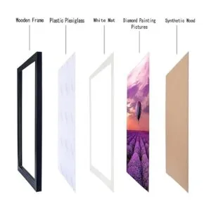 Mxtallup 2 marcos de fotos con diamantes de 15.7 x 19.7_6