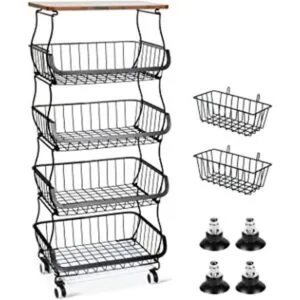 MODEREVE Cesta de frutas para cocina cesta apilable de 5_1