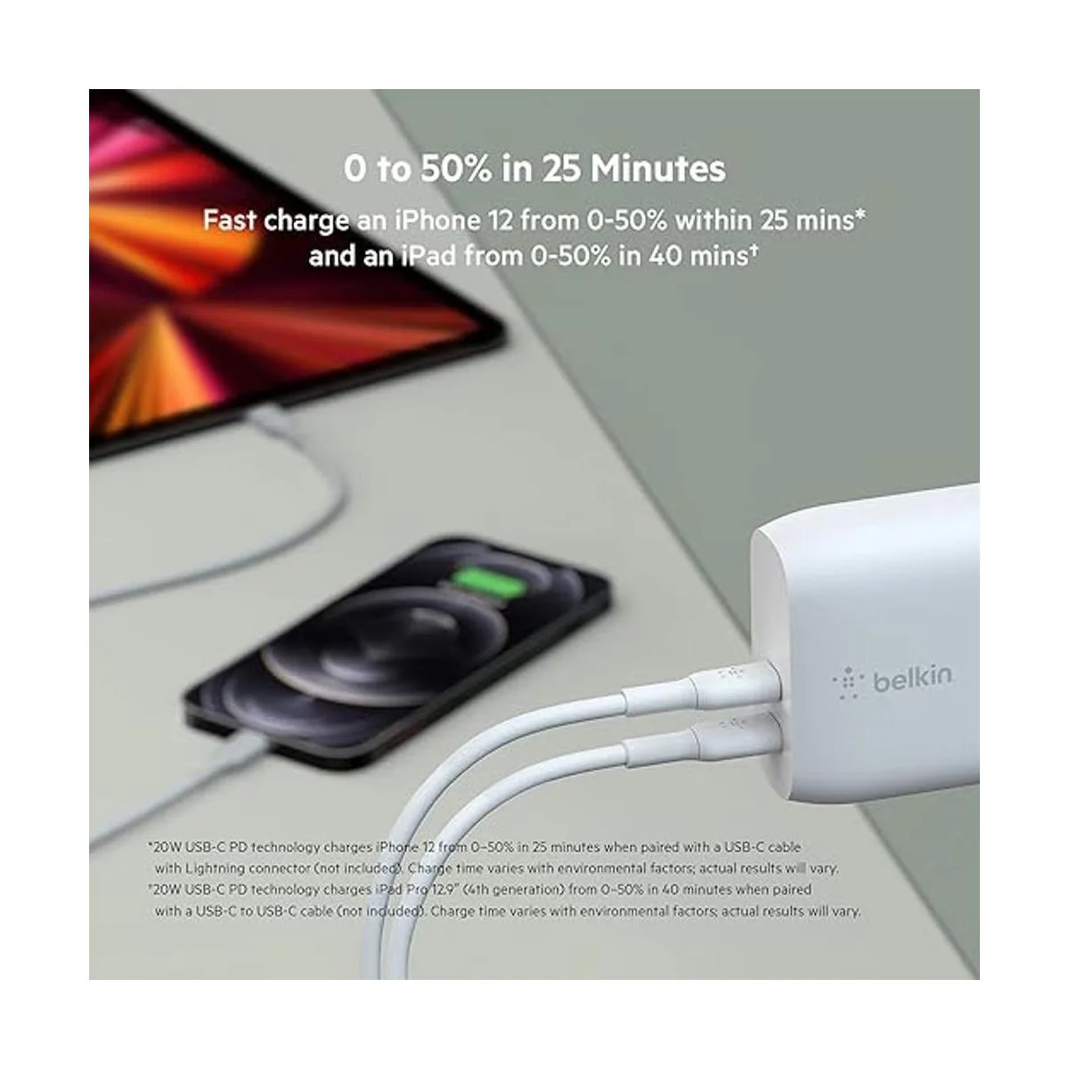 Belkin Cargador de pared USB tipo C PD de 40 W puertos_3