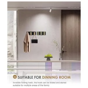 Paquete de 2 ganchos de pared impermeables de color dorado_2