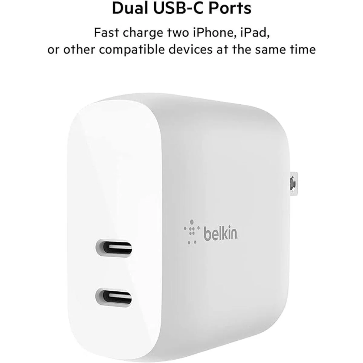 Belkin Cargador de pared USB tipo C PD de 40 W puertos_2