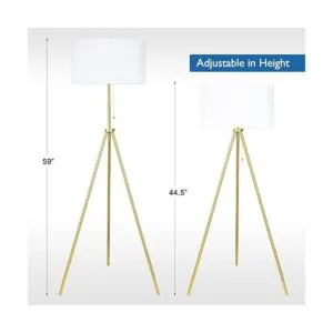 OBright Lámpara de pie de trípode ajustable en altura_4