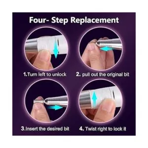 Beloving Taladro de uñas recargable profesional taladro_4