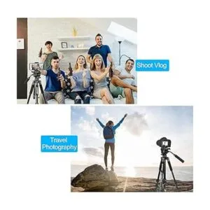 Trípode de cámara de 65 pulgadas Q310 ligero de viaje_7