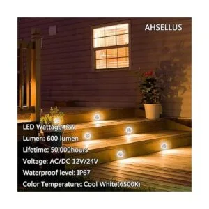 AHSELLUS Iluminación LED en el suelo luces de paisaje de_7