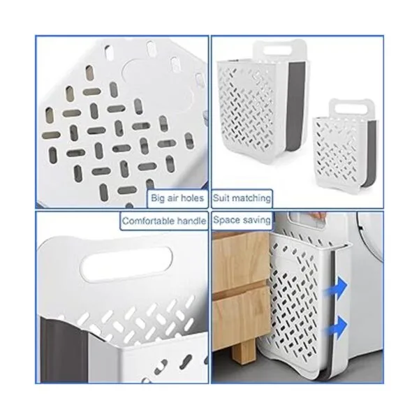 Cesta colgante con asa de transporte cesta plegable para_4