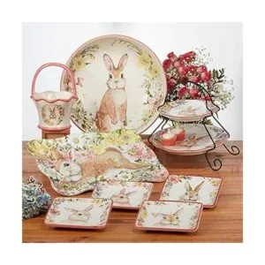 Certified International Easter Garden Plato de postre y_6