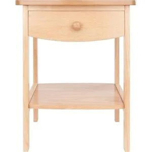 Mesita de noche Winsome Wood con cajón y estante Madera_4